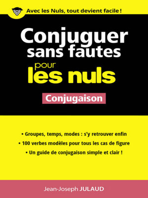 cover image of Conjuguer sans fautes pour les Nuls
